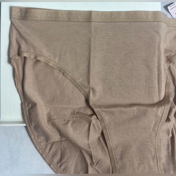 Victoria’s Secret Stretch Cotton High-Leg Brief Panty Tan Color Size L - Picture 8 of 10